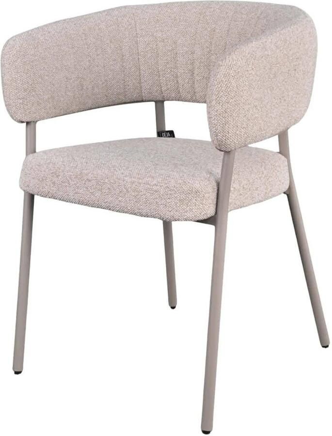DÉJA Living Eetkamerstoel Malilla Beige Stof Set van 2