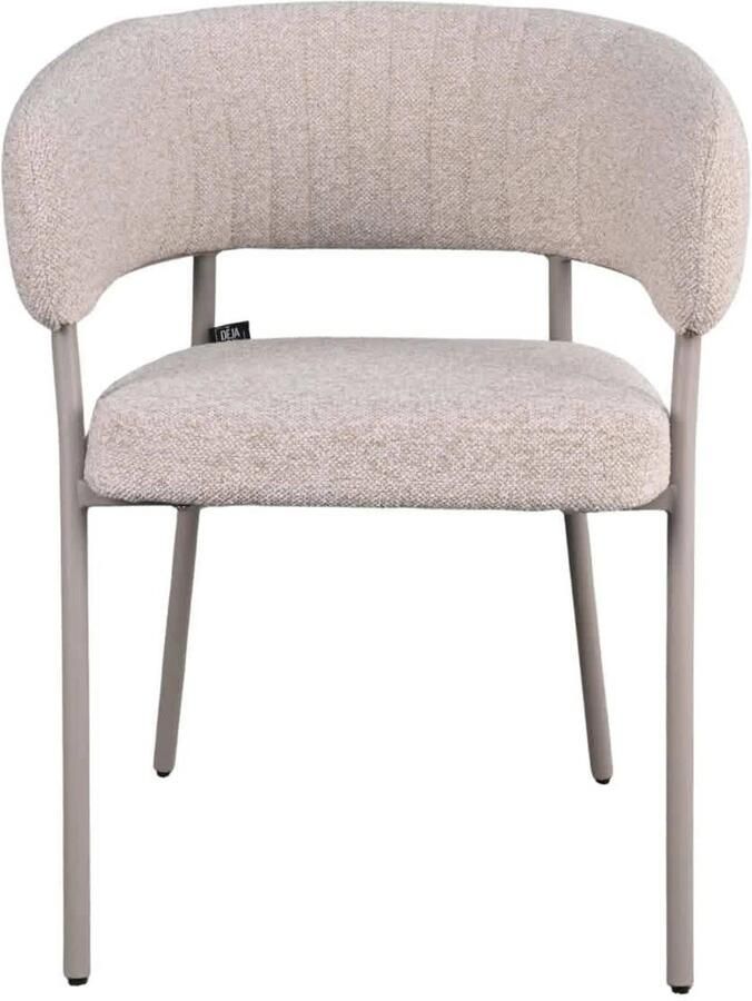DÉJA Living Eetkamerstoel Malilla Beige Stof Set van 2 - Foto 2