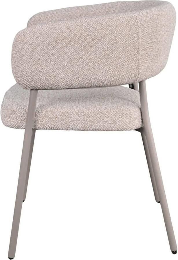 DÉJA Living Eetkamerstoel Malilla Beige Stof Set van 2 - Foto 3