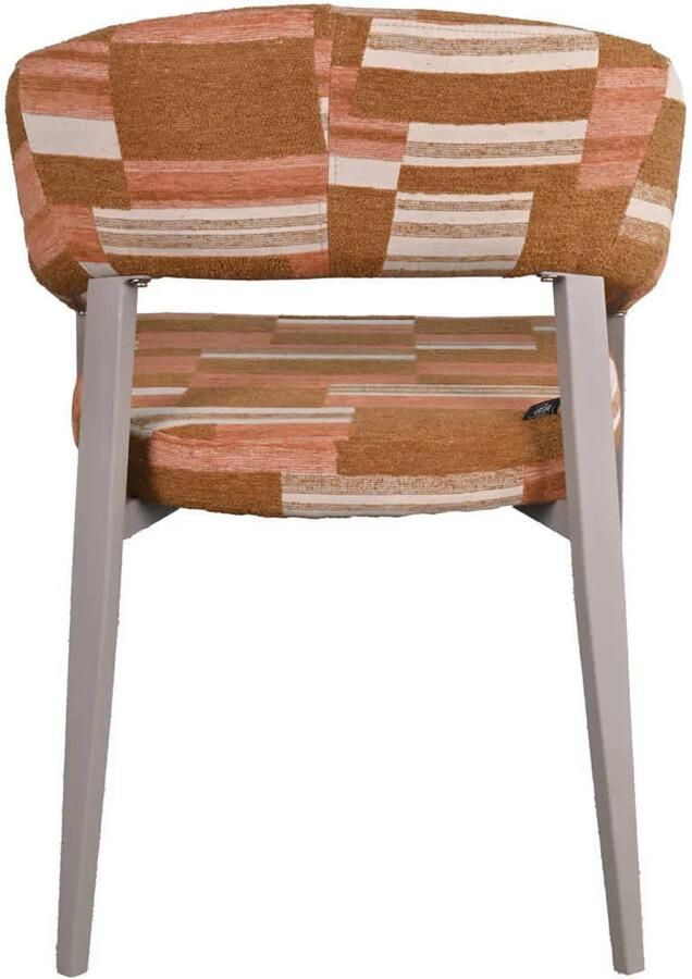 Déja Living DÉJA Living Eetkamerstoel Malmö Terracotta Greige Stof Set van 2 - Foto 3