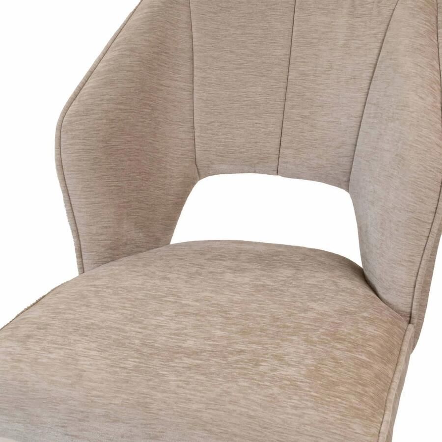 Giga Meubel Eetkamerstoel Beige Draaibaar Textiel Eetkamerstoel Mara - Foto 4