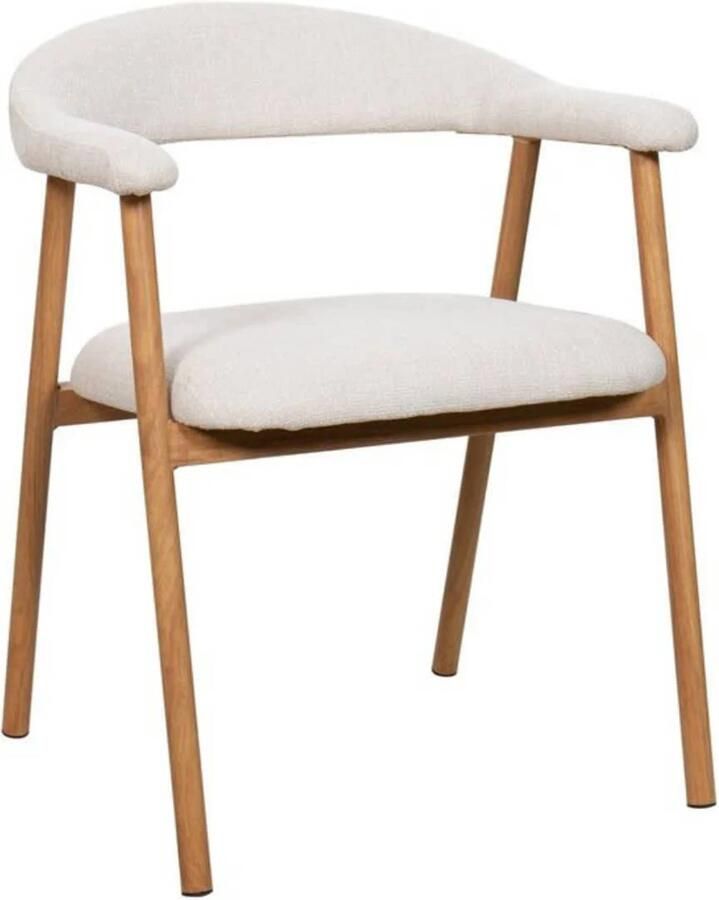 Giga Meubel Eetkamerstoel Mila Beige Naturel Zithoogte 48cm (set van 2)
