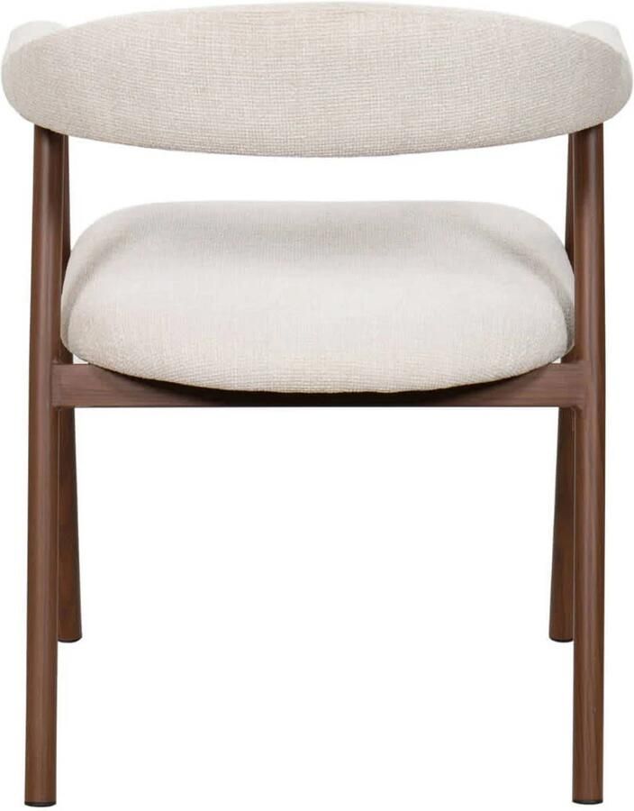 Giga Meubel Eetkamerstoel Mila Beige Walnoot Zithoogte 48cm (set van 2) - Foto 3