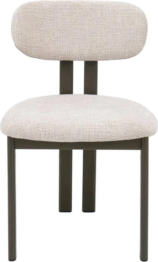 Giga Meubel Eetkamerstoel Noor Beige Brons 51x53x81cm Set van 2 - Foto 4
