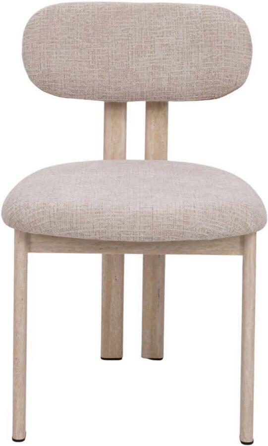 Giga Meubel Eetkamerstoel Noor Beige Travertin Set van 2