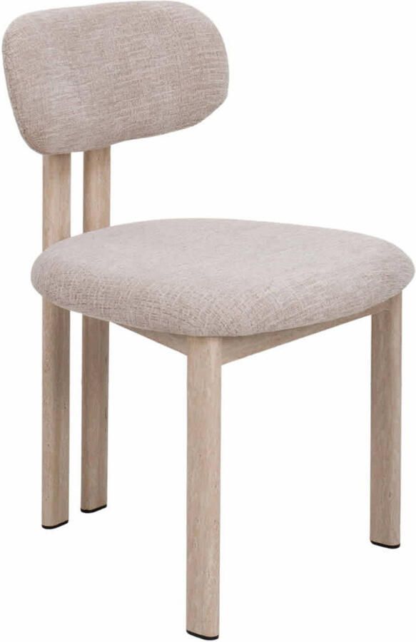 Giga Meubel Eetkamerstoel Noor Beige Travertin Set van 2 - Foto 2