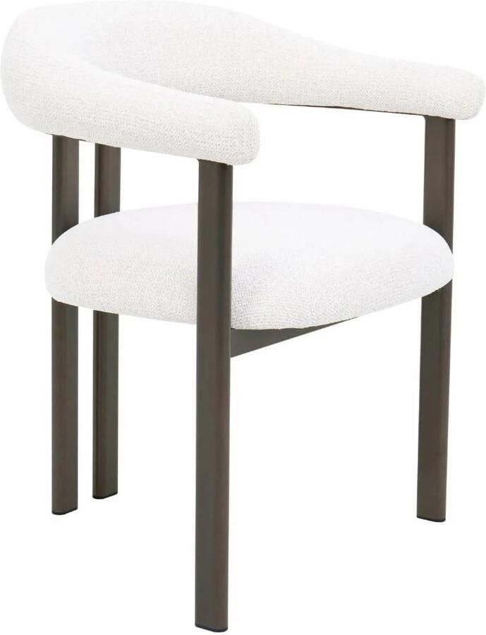 Déja Living DÉJA Living Eetkamerstoel Odense Stof Beige Brons Set van 2