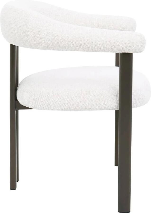 Déja Living DÉJA Living Eetkamerstoel Odense Stof Beige Brons Set van 2 - Foto 3