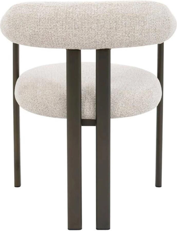 Déja Living DÉJA Living Eetkamerstoel Odense Stof Taupe Brons Set van 2 - Foto 3