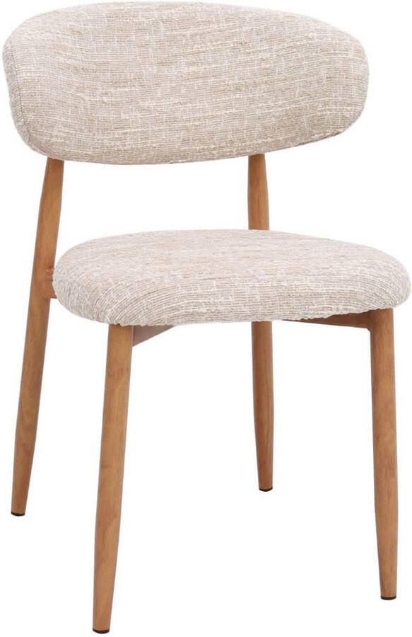DÉJA Living Eetkamerstoel Skara Beige Naturel Set van 2