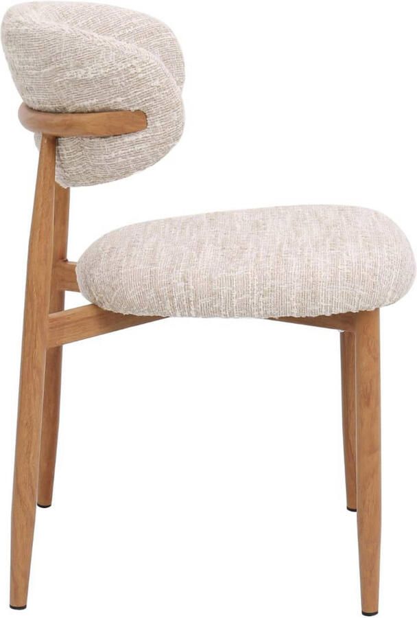 DÉJA Living Eetkamerstoel Skara Beige Naturel Set van 2 - Foto 2
