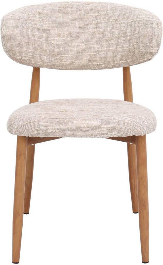 DÉJA Living Eetkamerstoel Skara Beige Naturel Set van 2 - Foto 3