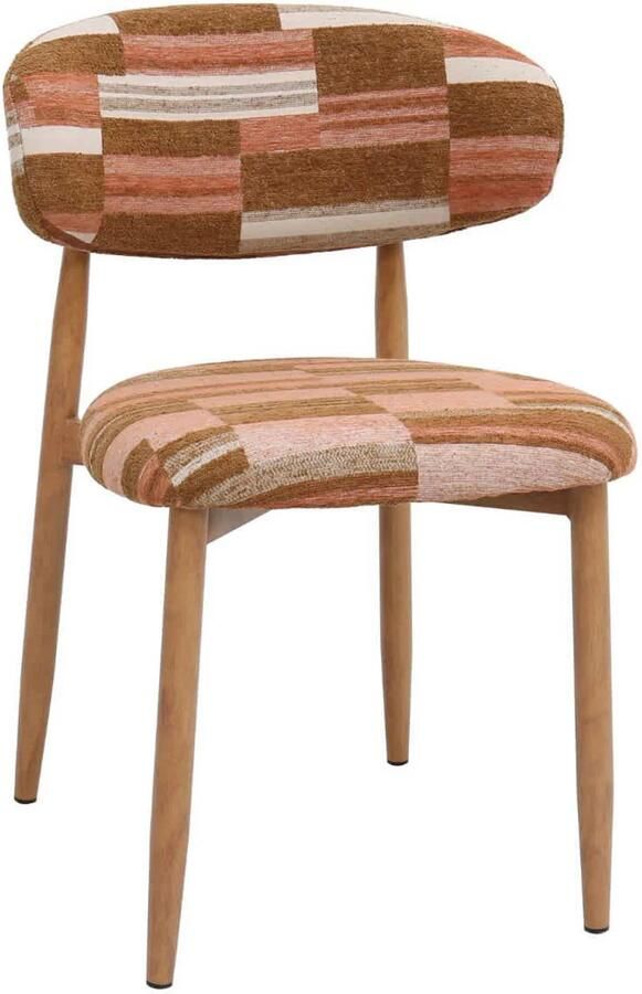 DÉJA Living Eetkamerstoel Skara Terracotta Naturel Set van 2