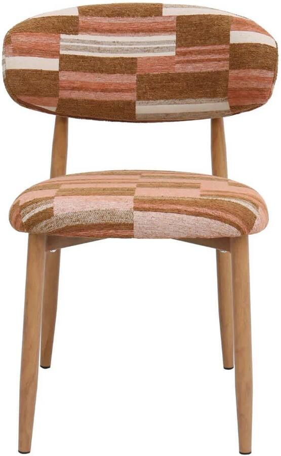DÉJA Living Eetkamerstoel Skara Terracotta Naturel Set van 2 - Foto 3
