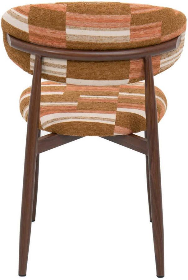 Déja Living DÉJA Living Eetkamerstoel Skara Terracotta Walnoot Set van 2 - Foto 2