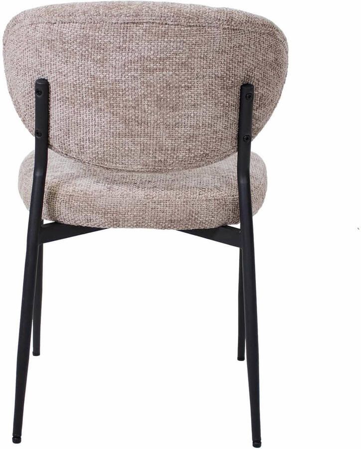 Giga Meubel Eetkamerstoel Stof Taupe Zithoogte 49cm 57x48x80cm Vajèn - Foto 4