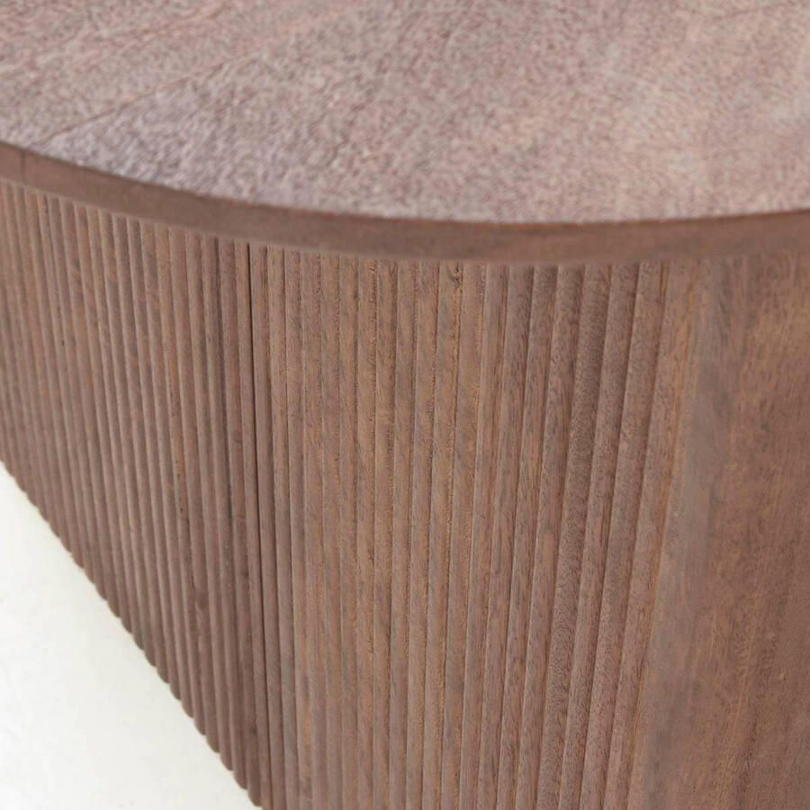 Giga Meubel Eettafel Aya Deens Ovaal 180cm Donkerbruin Mangohout - Foto 4