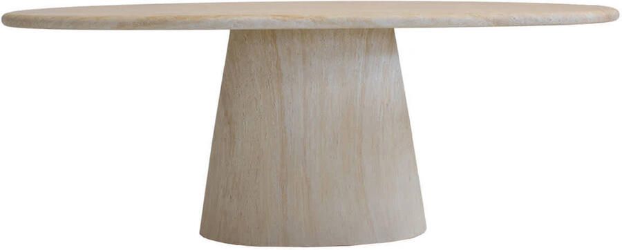 Déja Living DÉJA Living Eettafel Brunn Ovaal Travertin 200x100x76cm - Foto 2