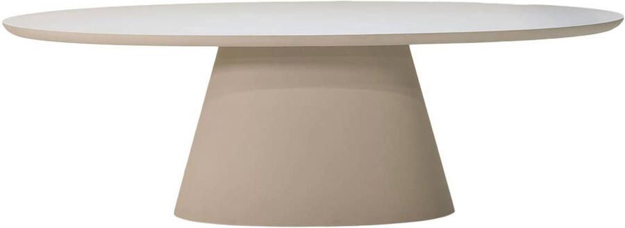 Giga Meubel Eettafel Cleo Ovaal Beige Eco Composiet 200cm