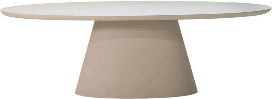 Giga Meubel Eettafel Cleo Ovaal Beige Eco Composiet 240cm