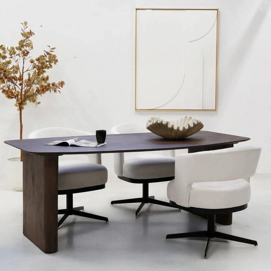 Giga Meubel Eettafel Deens Ovaal 240cm Walnoot Mangohout Dai - Foto 2