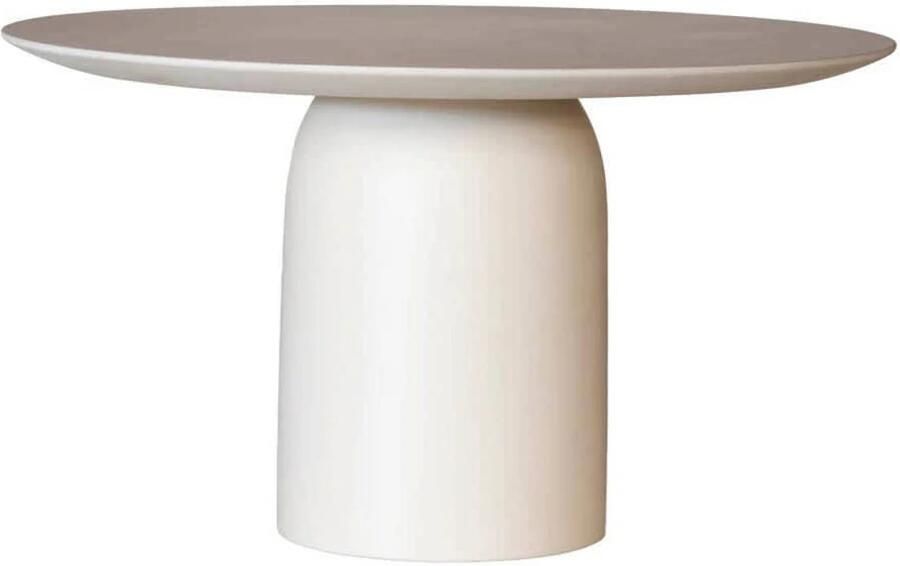 DÉJA Living Eettafel Dalarö Rond Beige Eco Composiet 130cm