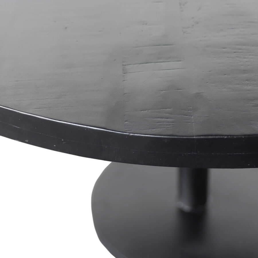Giga Meubel Eettafel Zwart Rond 110cm Mangohout Tafel Dinand - Foto 3