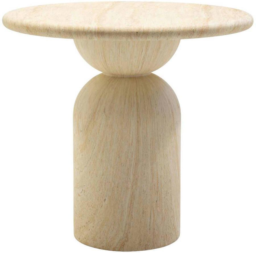 DÉJA Living Eettafel Djurö Rond Travertin Eco Composiet 80cm