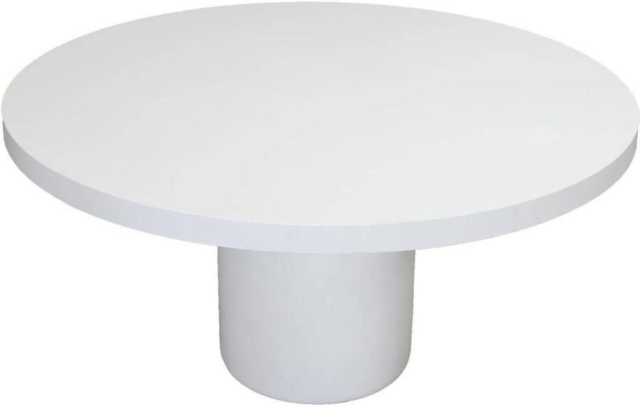 Giga Meubel Eettafel Eden Wit Eco Composiet Betonlook Rond 120x120x75cm - Foto 4