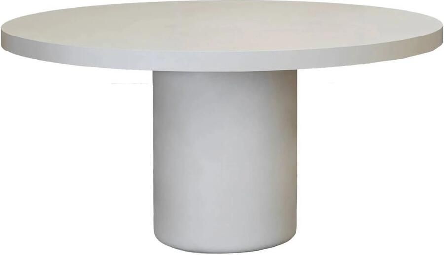 Giga Meubel Eettafel Eden Beige Eco Composiet Betonlook Rond 150x150x75cm