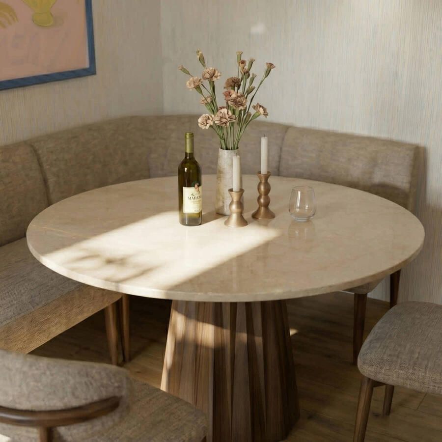 Giga Meubel Eettafel Faiza Marmer Rond Ø120cm - Foto 3