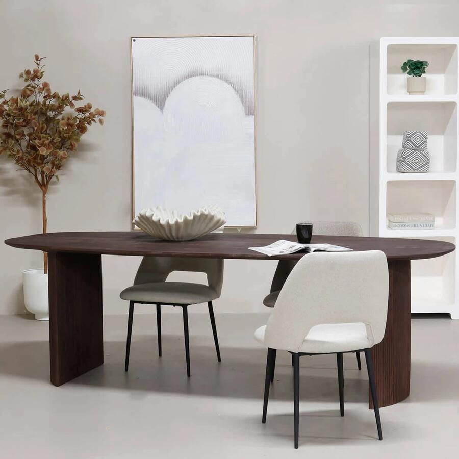 Giga Meubel Eettafel Feline Deens Ovaal Mangohout 220cm - Foto 3