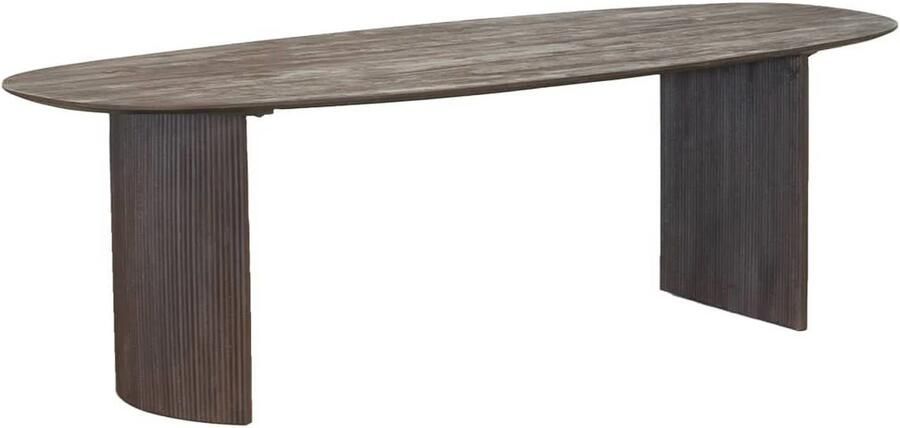 Giga Meubel Eettafel Deens Ovaal 240cm Donkerbruin Mangohout Feline