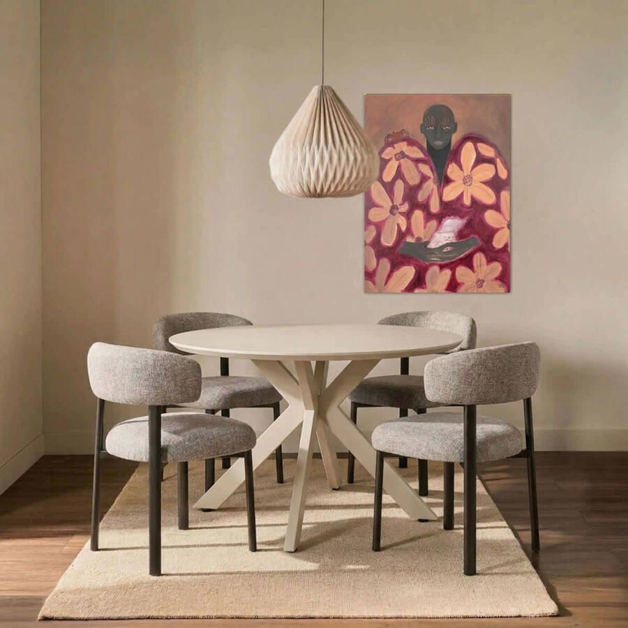 DÉJA Living Eettafel Gimo Rond Beige 120x120x76cm - Foto 2