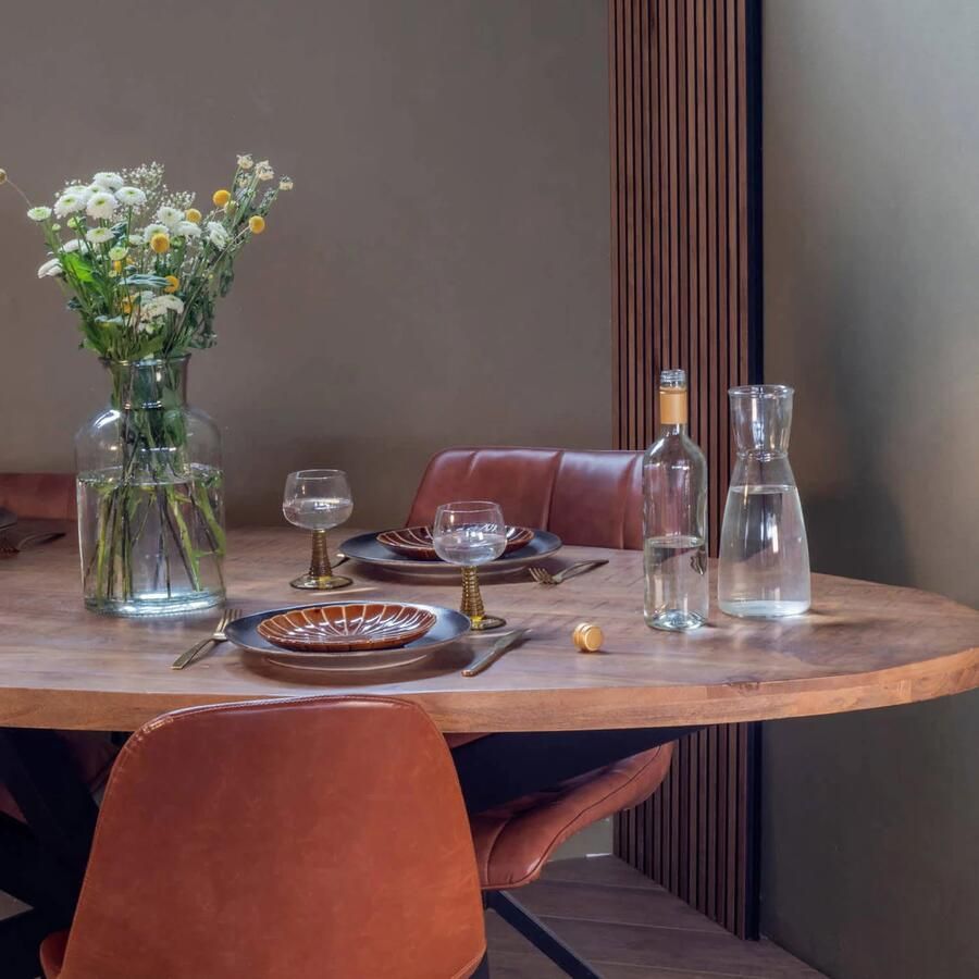 Giga Meubel Ovale Eettafel 200cm Mangohout & Metaal Eettafel Mansour - Foto 4