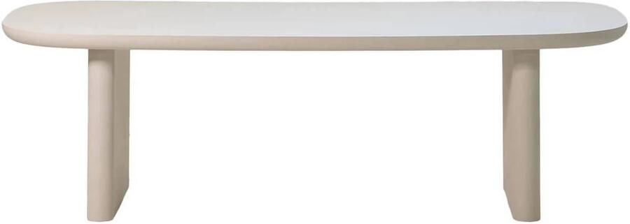 Giga Meubel Eettafel Maya Deens Ovaal Beige Betonlook 200x100x75cm - Foto 2