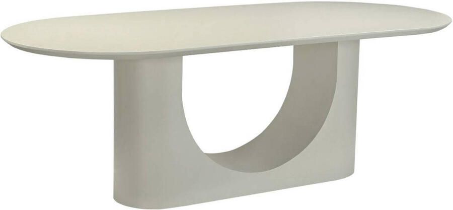 DÉJA Living Eettafel Motala Ovaal Off White Betonlook 180x100x76cm - Foto 3