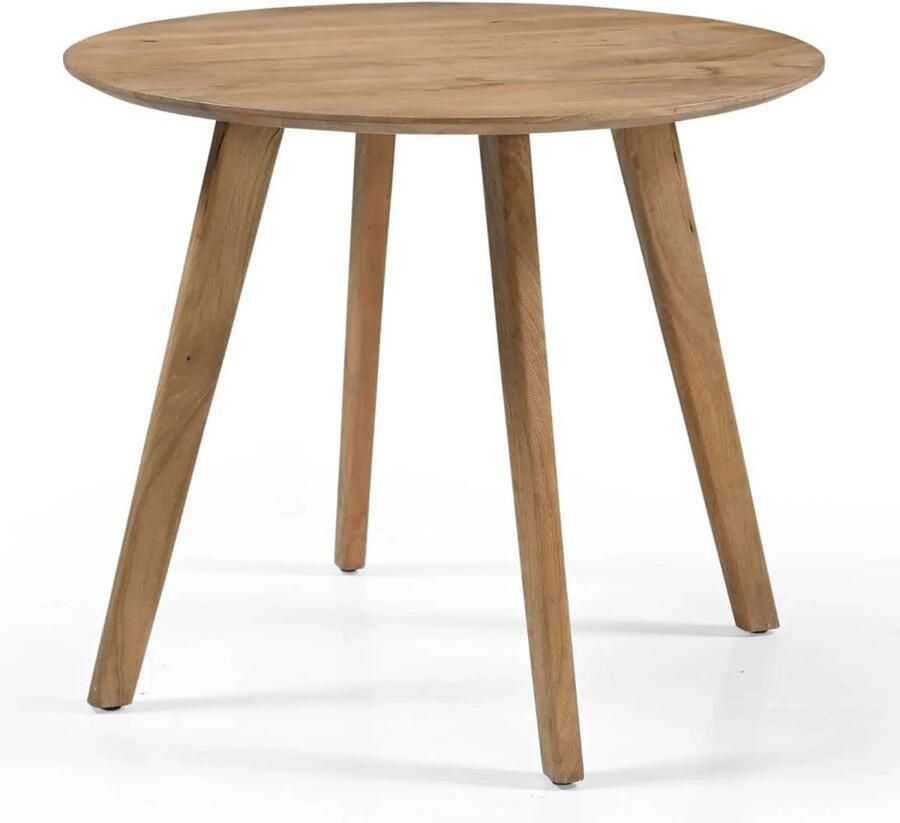 Giga Meubel Eettafel Oslo Rond Mangohout Naturel 90x90x76cm - Foto 2
