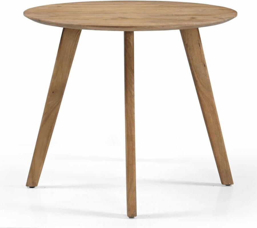 Giga Meubel Eettafel Oslo Rond Mangohout Naturel 90x90x76cm - Foto 3