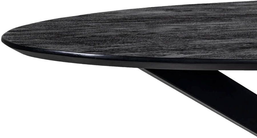 Giga Meubel Eettafel Zwart Kiezel Vorm 200cm Matrix-poot Eettafel Owen - Foto 4