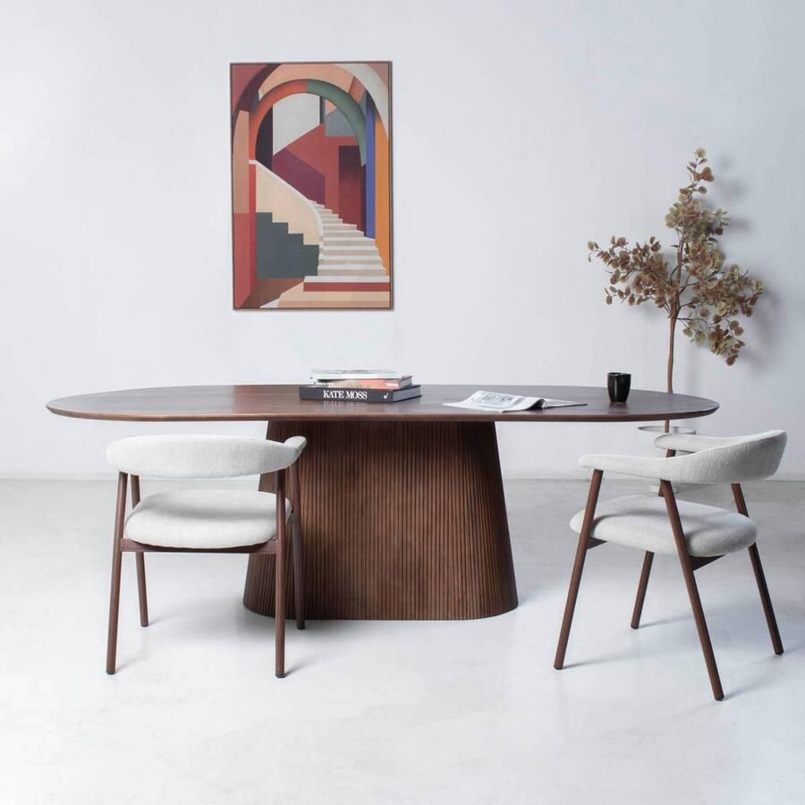 Giga Meubel Eettafel Salvador Donkerbruin Hout 240x110x76cm - Foto 2