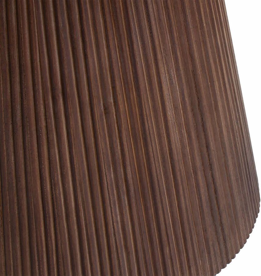 Giga Meubel Eettafel Salvador Rond Mangohout Donkerbruin 130x130x76cm - Foto 3