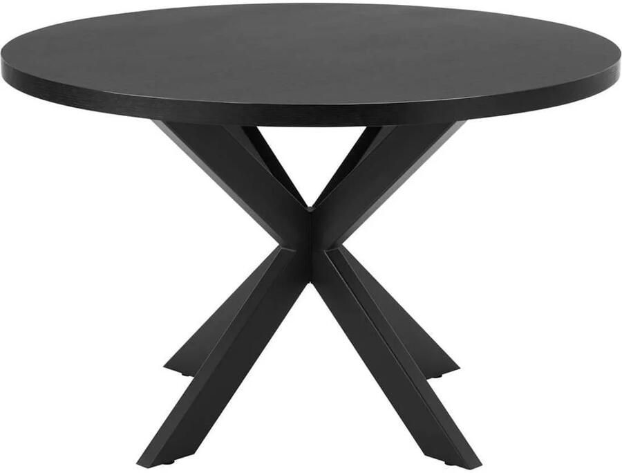 Giga Meubel Eettafel Rond 120cm Zwart 2-4 Personen Vancouver - Foto 2