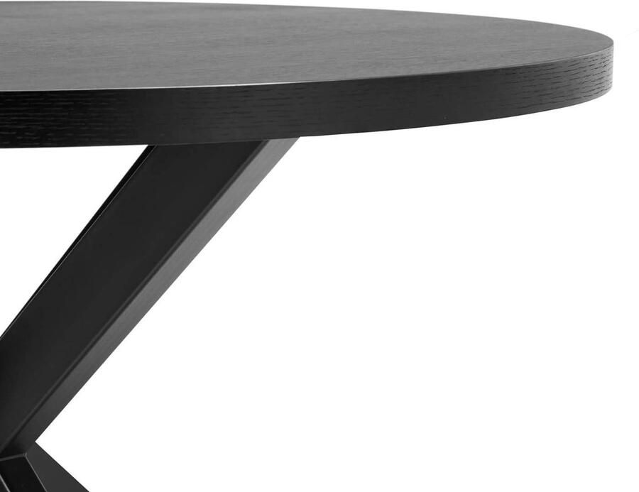 Giga Meubel Eettafel Rond 120cm Zwart 2-4 Personen Vancouver - Foto 3