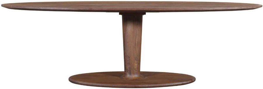 Déja Living DÉJA Living Eettafel Xàtiva Ovaal Donkerbruin Mangohout 200x100x76cm - Foto 3