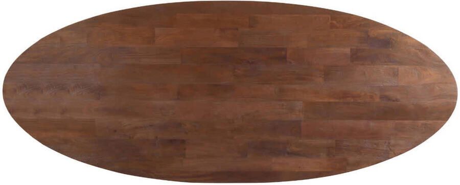 Déja Living DÉJA Living Eettafel Xàtiva Ovaal Donkerbruin Mangohout 200x100x76cm - Foto 2