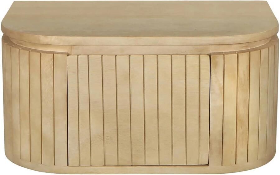 Giga Meubel Nachtkastje Merel Zwevend Naturel Hout 55x35x26cm - Foto 2