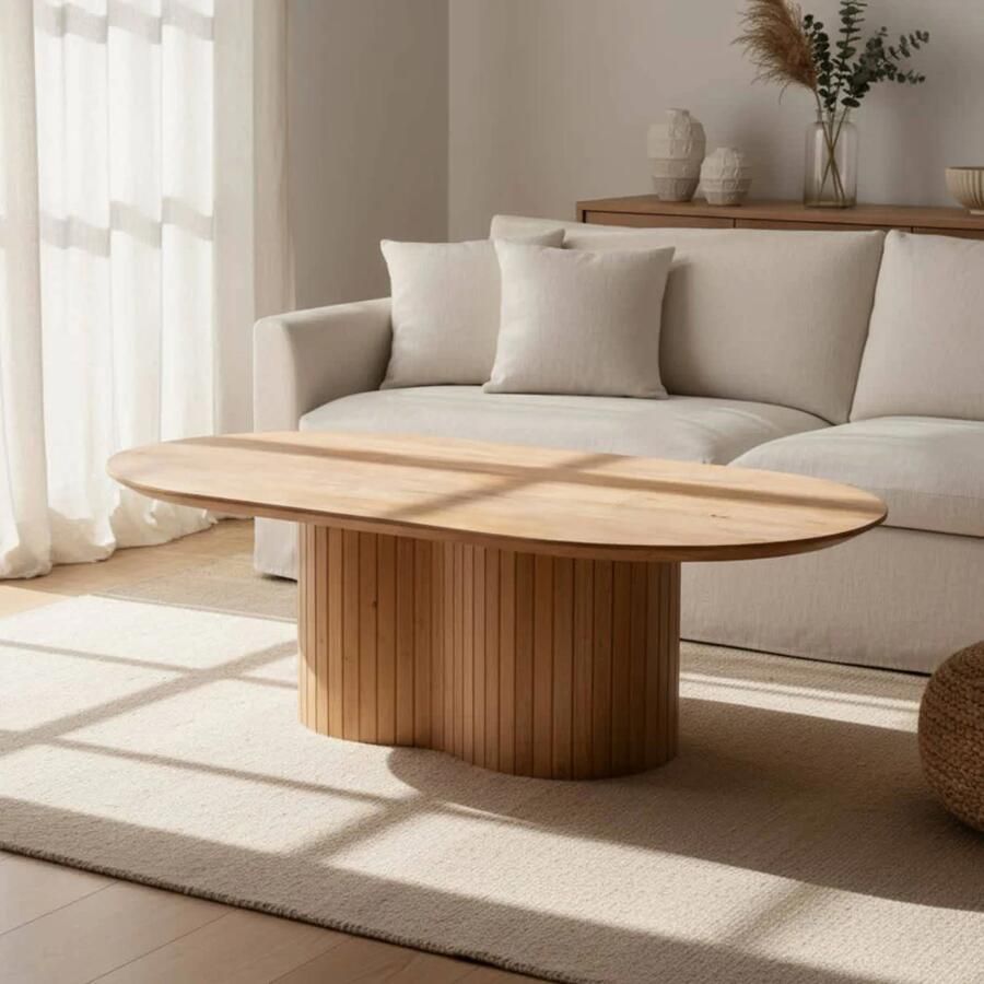 Giga Meubel Salontafel Ava Naturel Mangohout 120x70x35cm - Foto 2
