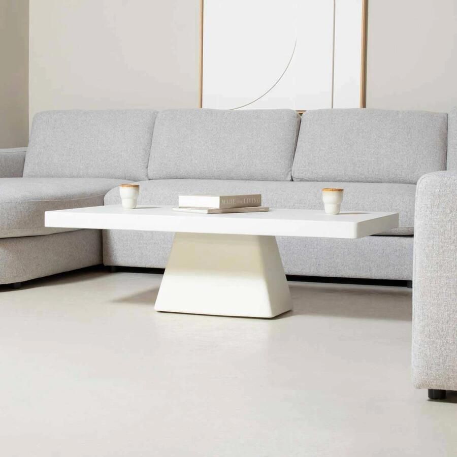 Giga Meubel Salontafel Avia Wit Eco Composiet Rechthoek 130x70x40 cm - Foto 3