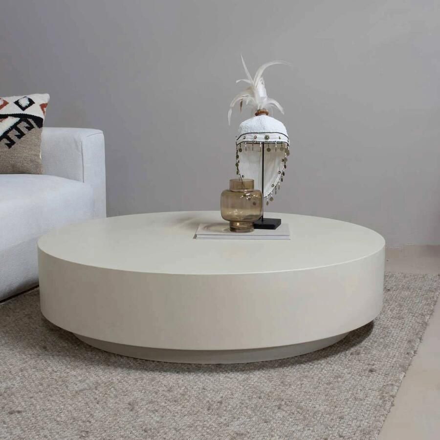 DÉJA Living Salontafel Bergby Rond Beige 120x120x30cm - Foto 2